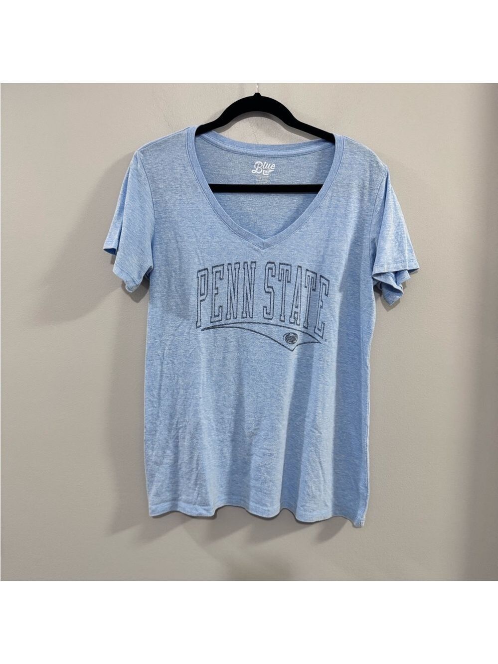 Blue 84 Light Blue Penn State Short Sleeve V Neck Tee. Size XL